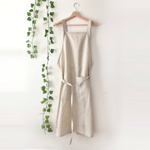 Load image into Gallery viewer, Personalised Natural 100% Linen Pinafore Apron