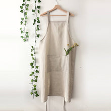 Load image into Gallery viewer, Personalised Natural 100% Linen Pinafore Apron