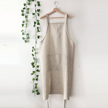 Load image into Gallery viewer, Personalised Natural 100% Linen Pinafore Apron