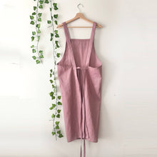 Load image into Gallery viewer, Personalised Lavender 100% Linen Pinafore Apron