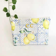 Load image into Gallery viewer, Personalised Lemon Print Pouch Bag