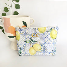 Load image into Gallery viewer, Personalised Lemon Print Pouch Bag