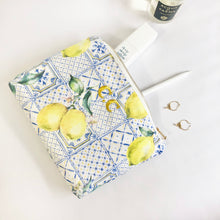 Load image into Gallery viewer, Personalised Lemon Print Pouch Bag