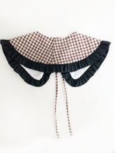 Load image into Gallery viewer, Brown Gingham Cotton Detachable Collar