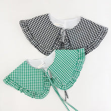 Load image into Gallery viewer, Black Cotton Gingham Detachable Collar