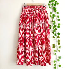 Load image into Gallery viewer, Ikat Print Cotton Midi Skirt
