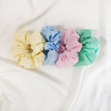Load image into Gallery viewer, Set of 4 Pastel Colour Cotton Printed Scrunchie