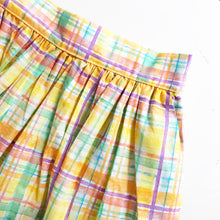 Load image into Gallery viewer, Pastel Check Cotton Midi Skirt