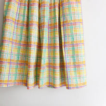 Load image into Gallery viewer, Pastel Check Cotton Midi Skirt