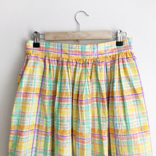 Load image into Gallery viewer, Pastel Check Cotton Midi Skirt