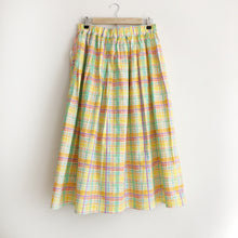 Load image into Gallery viewer, Pastel Check Cotton Midi Skirt