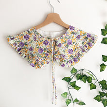 Load image into Gallery viewer, Purple Floral Print Detachable Collar