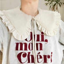 Load image into Gallery viewer, Oversized Sherpa Collar, Frill collar, Detachable Frill collar
