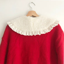 Load image into Gallery viewer, Oversized Sherpa Collar, Frill collar, Detachable Frill collar