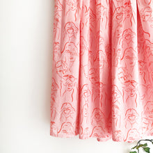 Load image into Gallery viewer, Pink Abstract Print Cotton Midi Skirt