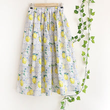 Load image into Gallery viewer, Tile Print Cotton Midi Skirt