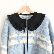 Load image into Gallery viewer, Black Cotton Removable Frill collar - Black