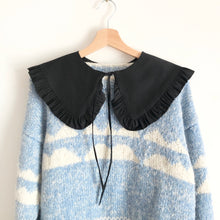 Load image into Gallery viewer, Black Cotton Removable Frill collar - Black