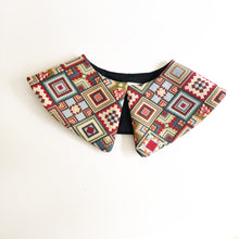 Load image into Gallery viewer, Printed Jacquard Fabric Detachable Collar, Peter Pan Collar