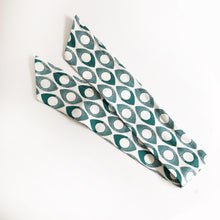 Load image into Gallery viewer, Green Geo Print Cotton Wire Headband