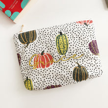 Load image into Gallery viewer, Personalised Pumpkin Print Pouch Bag