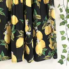 Load image into Gallery viewer, Lemon Print Cotton Midi Skirt