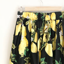 Load image into Gallery viewer, Lemon Print Cotton Midi Skirt
