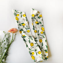 Load image into Gallery viewer, Lemon Print Cotton Wire Headband