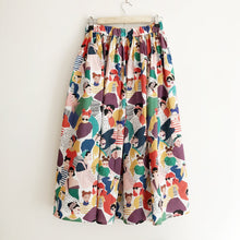 Load image into Gallery viewer, Printed Cotton Midi Skirt- Abstract