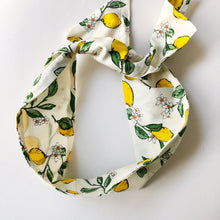 Load image into Gallery viewer, Lemon Print Cotton Wire Headband