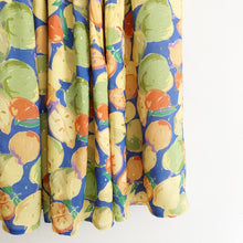 Load image into Gallery viewer, Fruit Print Lurex Midi Skirt