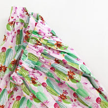 Load image into Gallery viewer, Cactus Print Cotton Midi Skirt