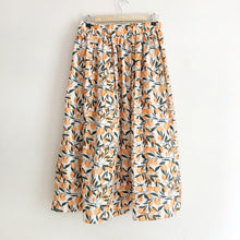 Load image into Gallery viewer, Peach Print Cotton Midi Skirt
