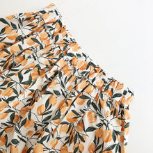 Load image into Gallery viewer, Peach Print Cotton Midi Skirt