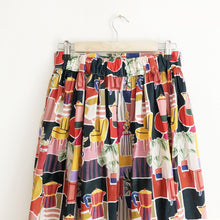 Load image into Gallery viewer, Retro Life Print Cotton Midi Skirt