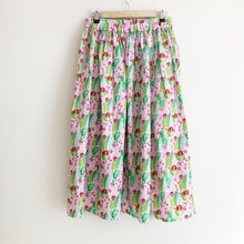 Load image into Gallery viewer, Cactus Print Cotton Midi Skirt