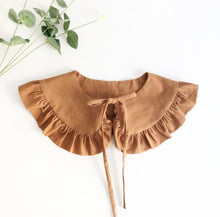 Load image into Gallery viewer, Tan Cotton Removable Frill collar