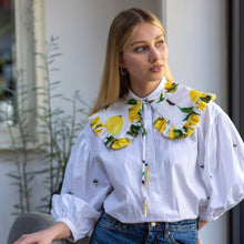 Load image into Gallery viewer, Lemon Tree Print Cotton Detachable Collar