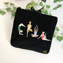 Load image into Gallery viewer, Personalised Yoga Embroidery Corduroy Pouch Bag