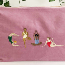 Load image into Gallery viewer, Personalised Yoga Embroidery Corduroy Pouch Bag