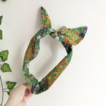 Load image into Gallery viewer, Flower Garden Print Cotton Wire Headband