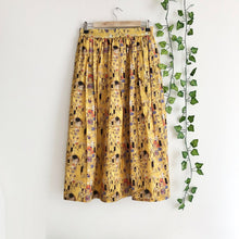 Load image into Gallery viewer, The Kiss Printed Cotton Midi Skirt, Art Print Skirt
