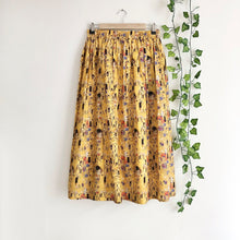 Load image into Gallery viewer, The Kiss Printed Cotton Midi Skirt, Art Print Skirt