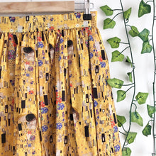 Load image into Gallery viewer, The Kiss Printed Cotton Midi Skirt, Art Print Skirt