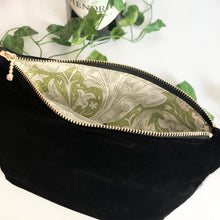 Load image into Gallery viewer, Black Velvet Personalised Embroidery Velvet Pouch Bag