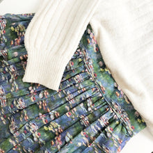 Load image into Gallery viewer, Water Lilies Printed Cotton Midi Skirt, Art Print Skirt