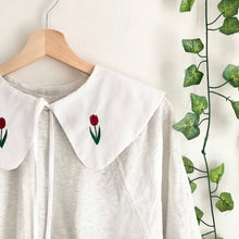 Load image into Gallery viewer, Tulip White Cotton detachable Collar