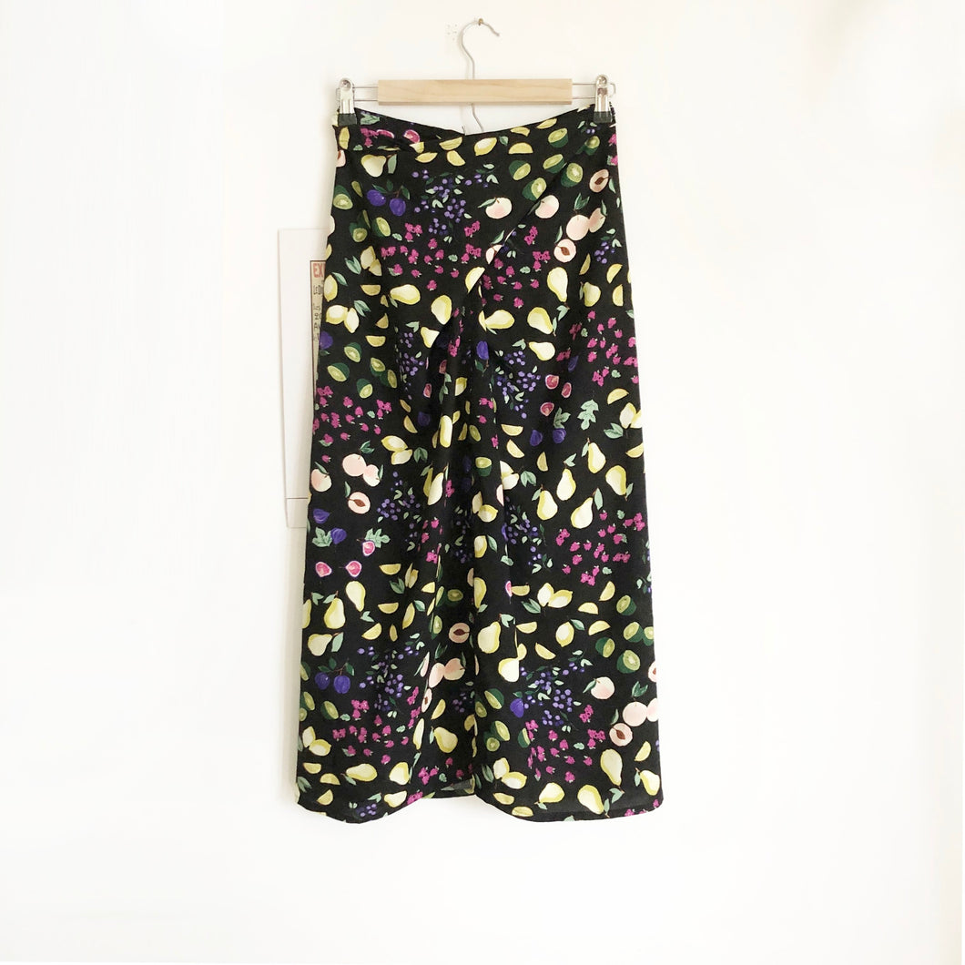 Fruit Print Summer Wrap Skirt