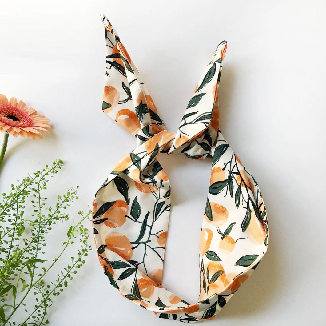 Peach Cotton Wire Headband
