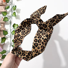 Load image into Gallery viewer, Leopard Cotton Wire Headband
